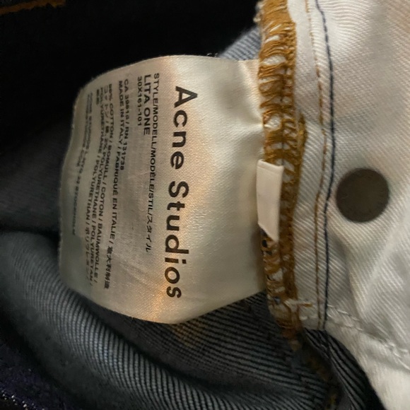 Acne Dark Indigo Women's Flare Jeans - Picture 3 of 7